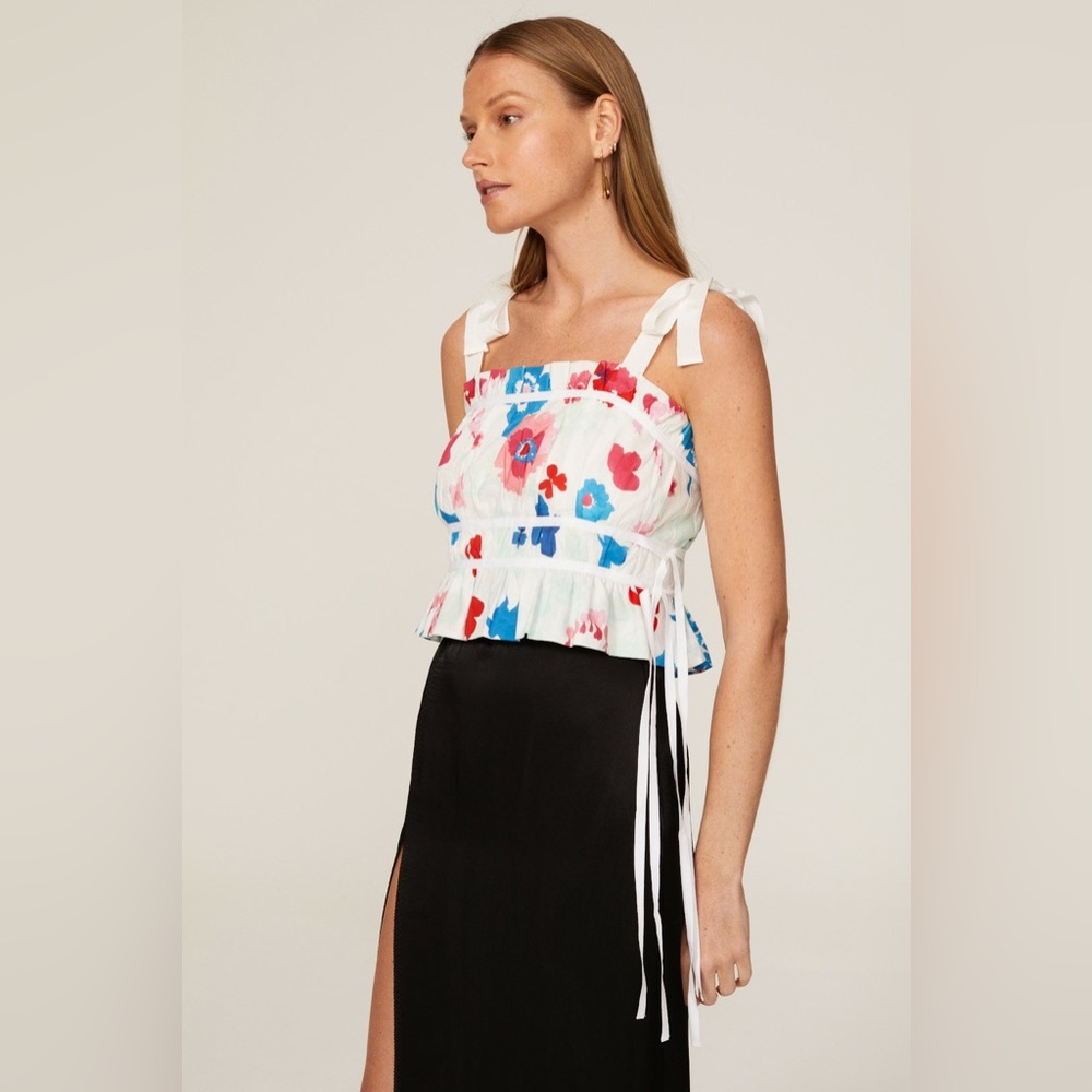 Peter Som Poppy Floral Smocked Top 10